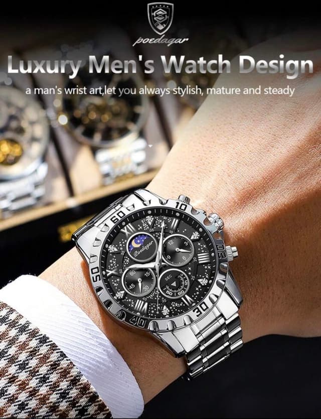 POEDAGAR Men's Sports Watch