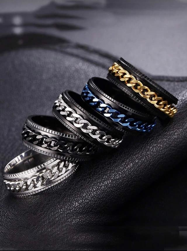 5pcs Ring Set For Men's