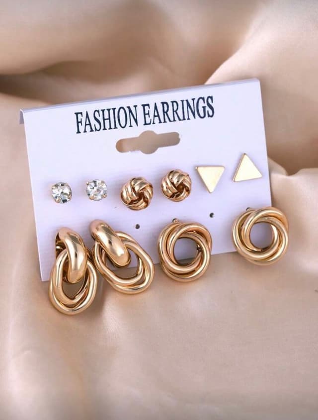 Pearl Heart Earrings Set