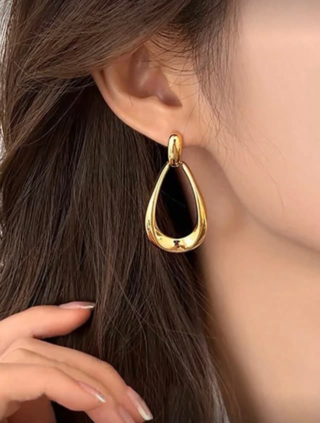 1pair Simple French Earrings