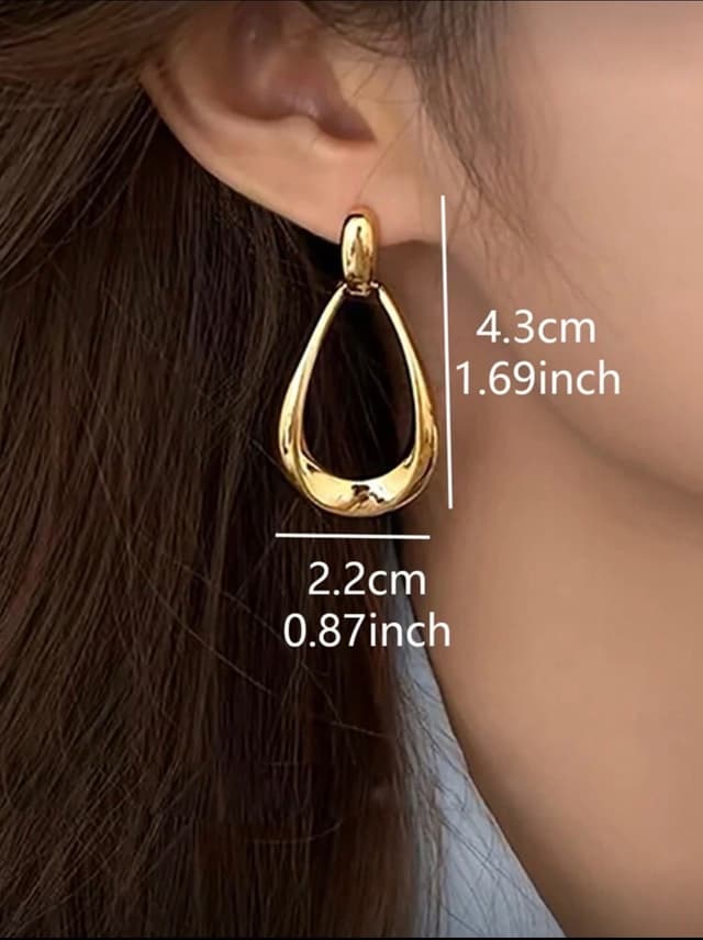 1pair Simple French Earrings